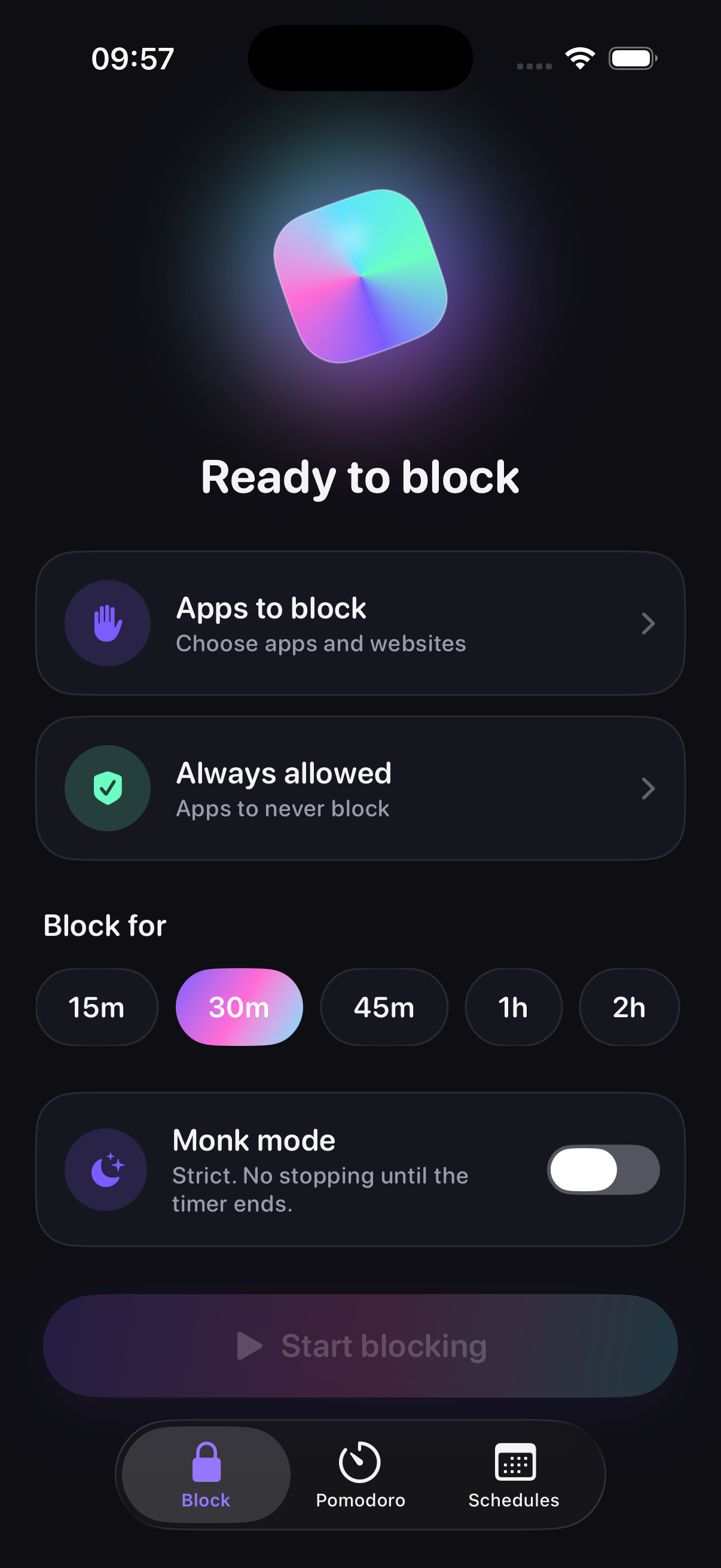 Onyx block screen